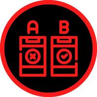 AB Testing Creative Icon Design vector