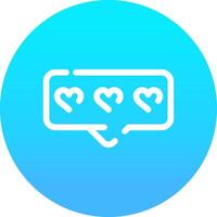 Comment Heart Creative Icon Design vector