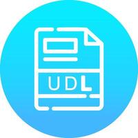 udl creativo icono diseño vector