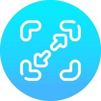 Line blue Gradient Circle Design vector