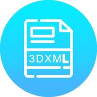 3DXML Creative Icon Design vector