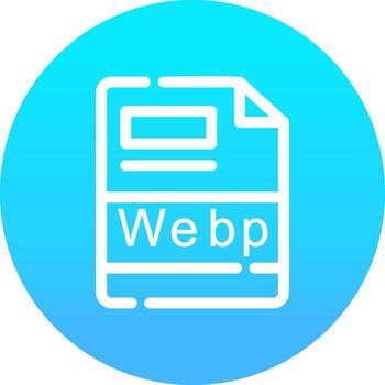 Webp Creative Icon Design vector
