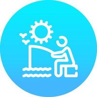 Summer Fishing Creative Icon Design vector