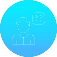 Sad Creative Icon Design vector