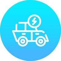 Electric Car Creative Icon Design vector