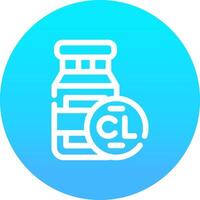 Chlorine Creative Icon Design vector