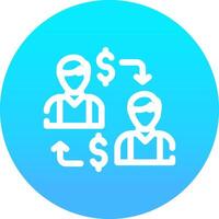 P2P Lending Creative Icon Design vector