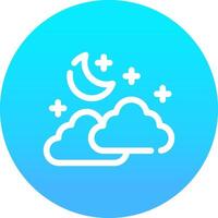 Night Weather Creative Icon Design vector