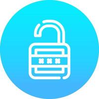 Lock Open Creative Icon Design vector