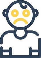 Sad Baby Creative Icon Design vector