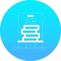 Ar Tumbling Blocks Creative Icon Design vector