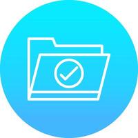 Folder Check Creative Icon Design vector