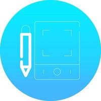 Pen Tablet Creative Icon Design vector