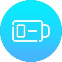 Low Battery Creative Icon Design vector