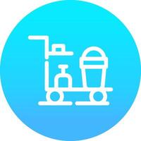 Cleaning Cart Creative Icon Design vector
