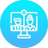 Online Interview Creative Icon Design vector