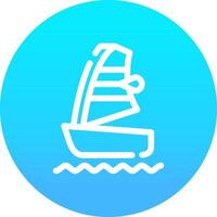 diseño de icono creativo de windsurf vector