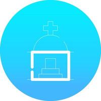 Mausoleum Creative Icon Design vector