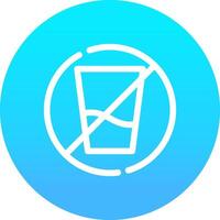 No Soft Drink Creative Icon Design vector