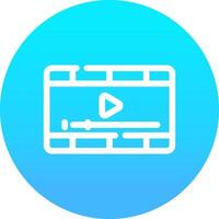 Video Player Creative Icon Design vector