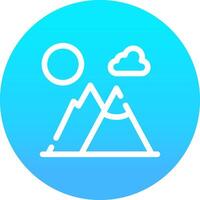 Mountains Landscape Creative Icon Design vector