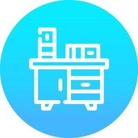 Bedside Table Creative Icon Design vector