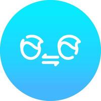 Face to Face Contact Creative Icon Design vector