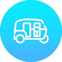 Rickshaw Creative Icon Design vector