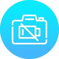 Low Battery Creative Icon Design vector