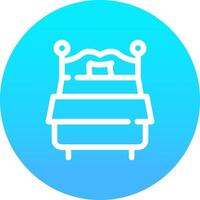 Double Bed Creative Icon Design vector