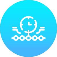 Circular Bending Process Creative Icon Design vector