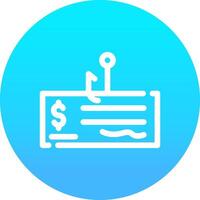 Cheque Fraud Creative Icon Design vector