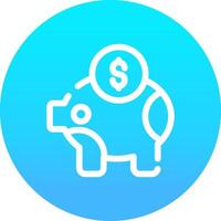 Piggy Bank Creative Icon Design vector