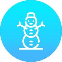 Snowman Creative Icon Design vector