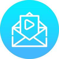 Video Email Creative Icon Design vector