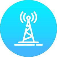 Radio Tower Creative Icon Design vector