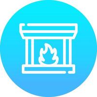 Fireplace Creative Icon Design vector