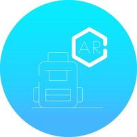 Ar Backpack Creative Icon Design vector