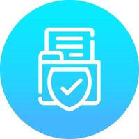 Secured Backup Creative Icon Design vector