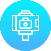 Selfie Stick Creative Icon Design vector