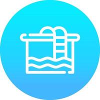 Swimming Pool Creative Icon Design vector