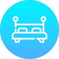 diseño de icono creativo de cama doble vector