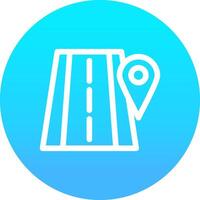 diseño de icono creativo de ubicación de carretera vector