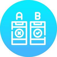 AB Testing Creative Icon Design vector