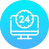 24 7 Monitoring Creative Icon Design vector