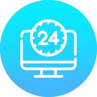 24 7 Monitoring Creative Icon Design vector