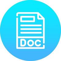 Doc File Format Creative Icon Design vector