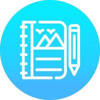 diseño de icono creativo de cuaderno de bocetos vector