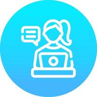 Blogger Creative Icon Design vector