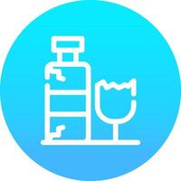 Glass Bottle Creative Icon Design vector